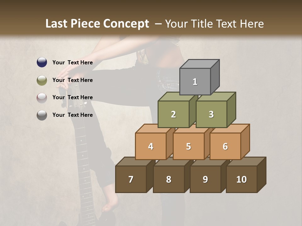 Girl With Guitar PowerPoint Template