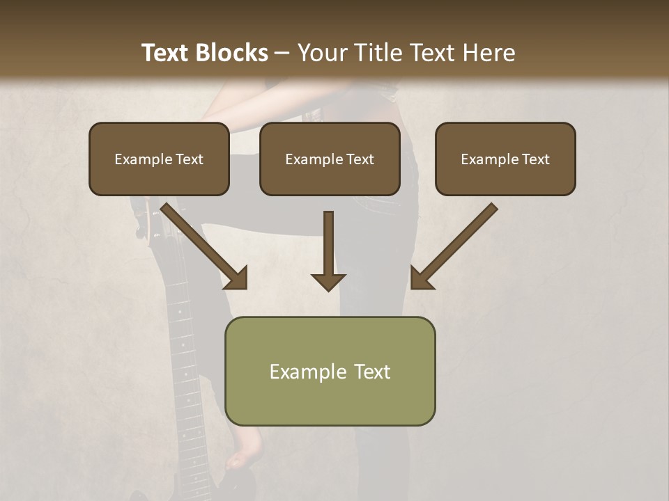 Girl With Guitar PowerPoint Template