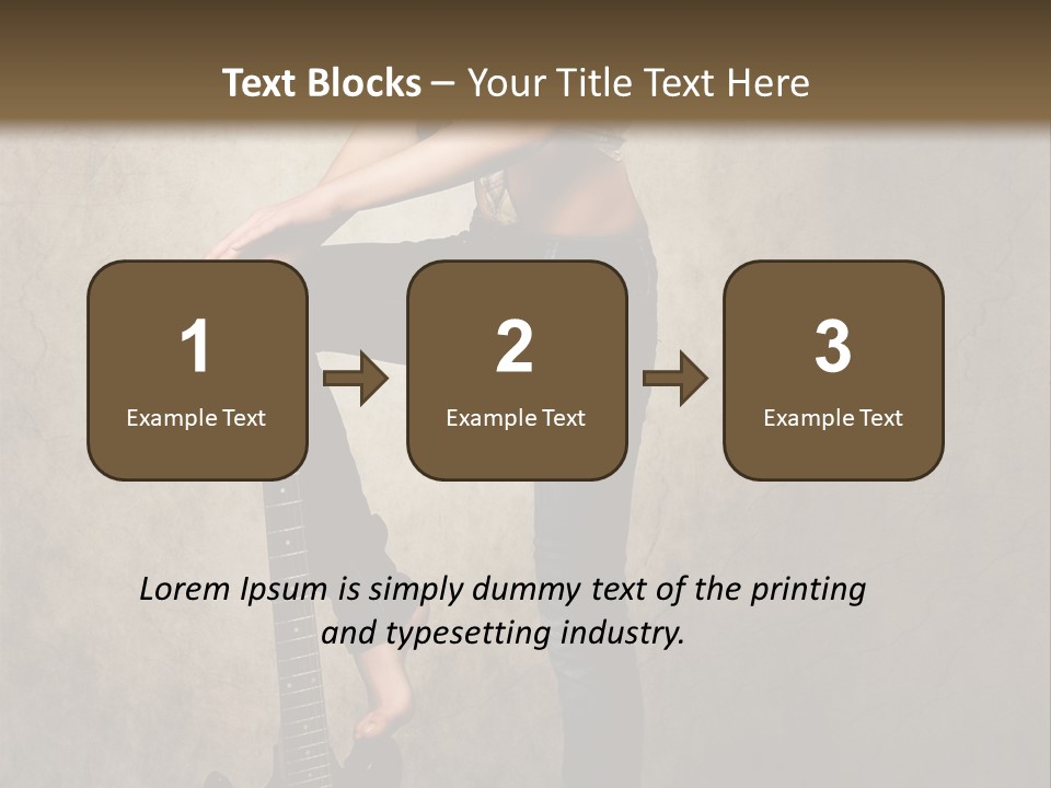 Girl With Guitar PowerPoint Template