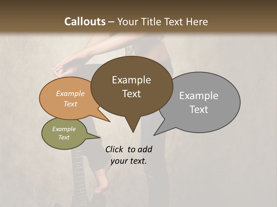 Girl With Guitar PowerPoint Template