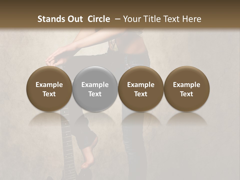 Girl With Guitar PowerPoint Template