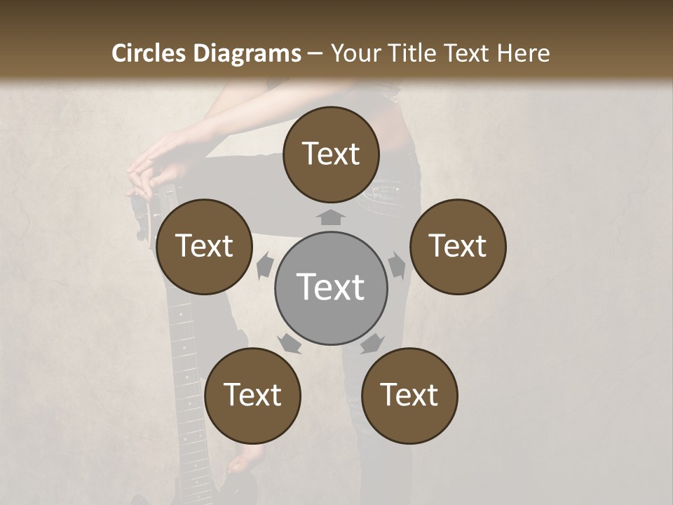 Girl With Guitar PowerPoint Template