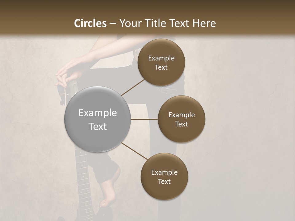 Girl With Guitar PowerPoint Template