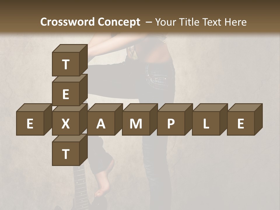 Girl With Guitar PowerPoint Template