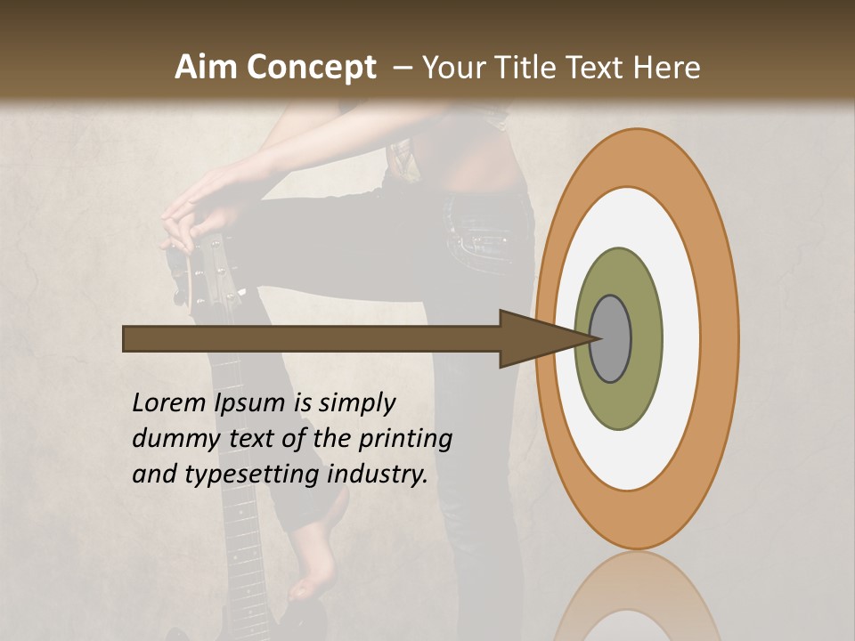 Girl With Guitar PowerPoint Template