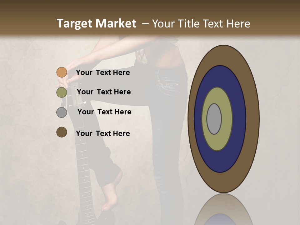 Girl With Guitar PowerPoint Template