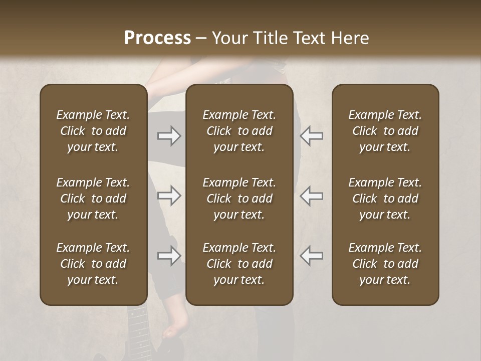 Girl With Guitar PowerPoint Template