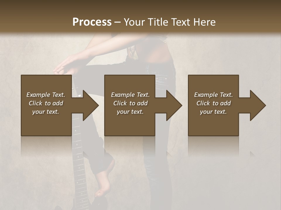 Girl With Guitar PowerPoint Template