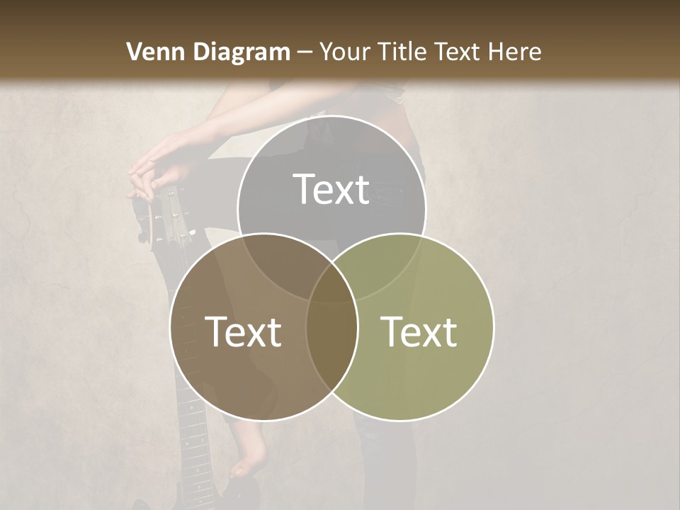 Girl With Guitar PowerPoint Template