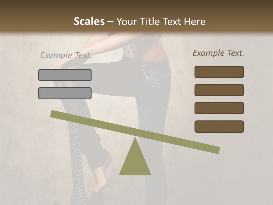 Girl With Guitar PowerPoint Template