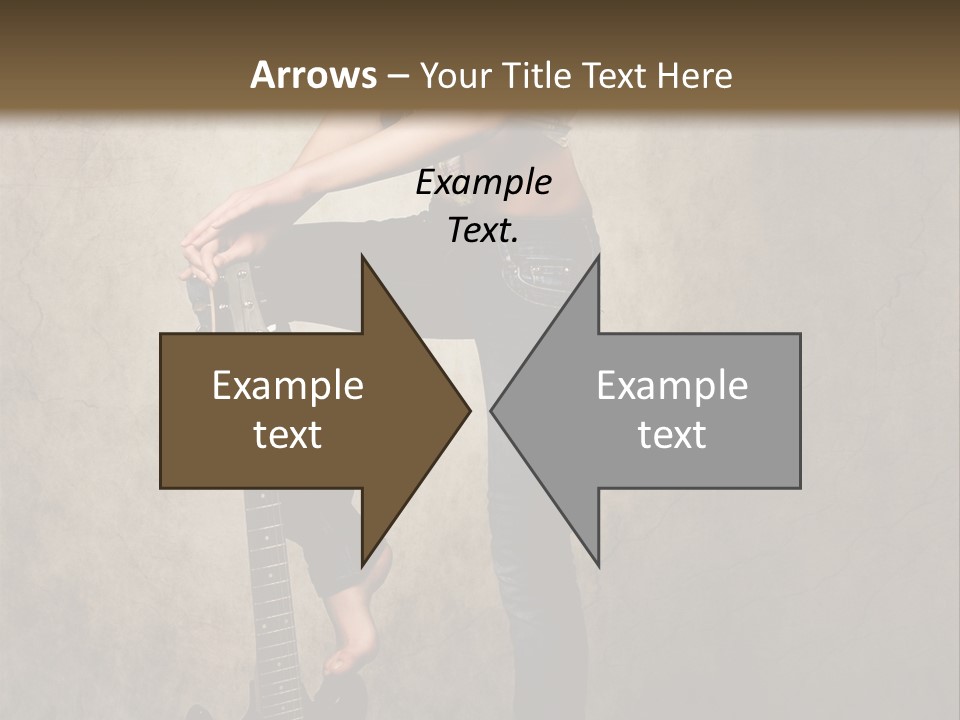 Girl With Guitar PowerPoint Template