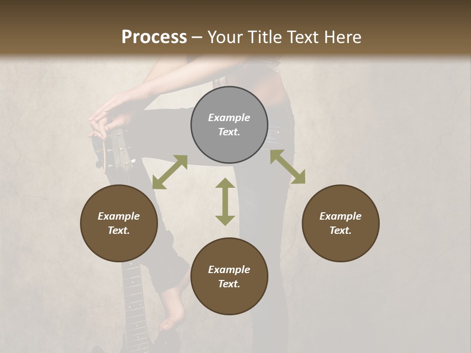 Girl With Guitar PowerPoint Template