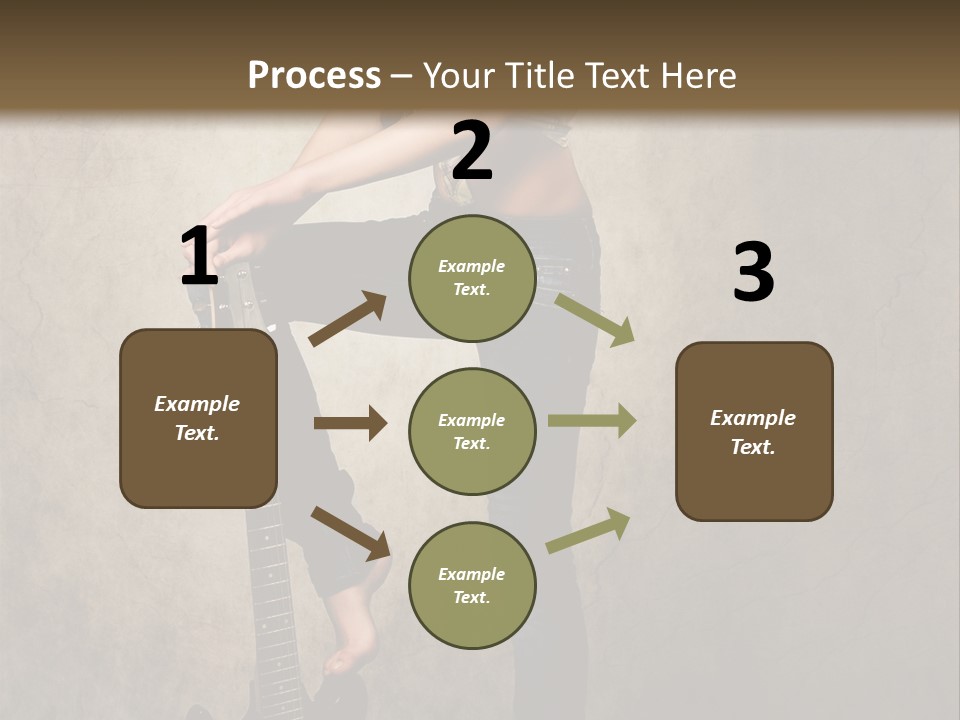 Girl With Guitar PowerPoint Template