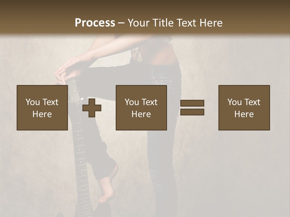 Girl With Guitar PowerPoint Template