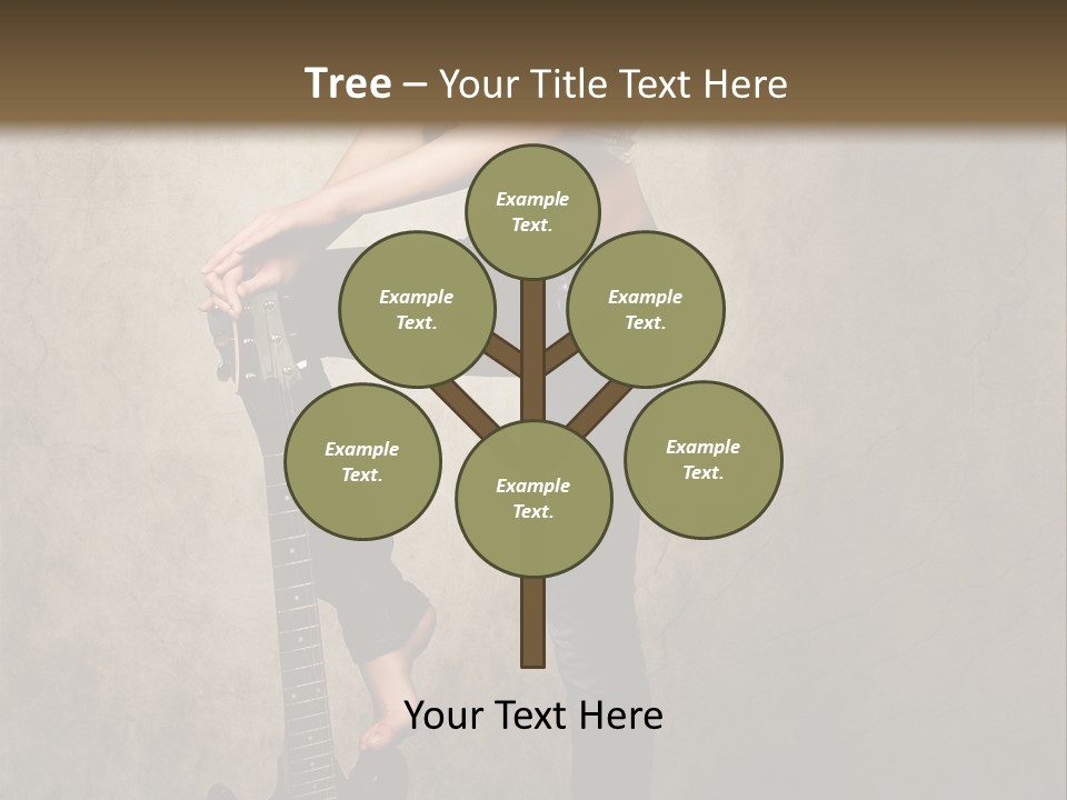 Girl With Guitar PowerPoint Template