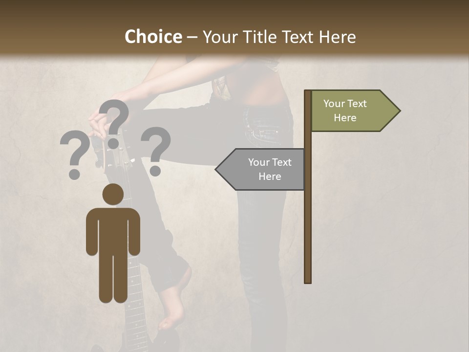 Girl With Guitar PowerPoint Template