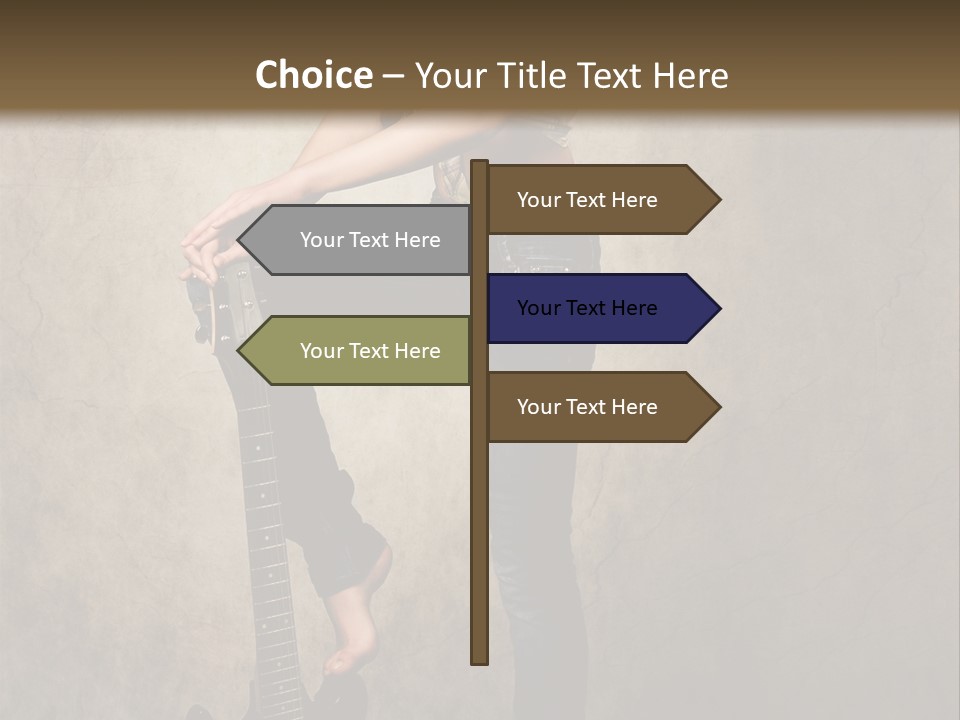 Girl With Guitar PowerPoint Template