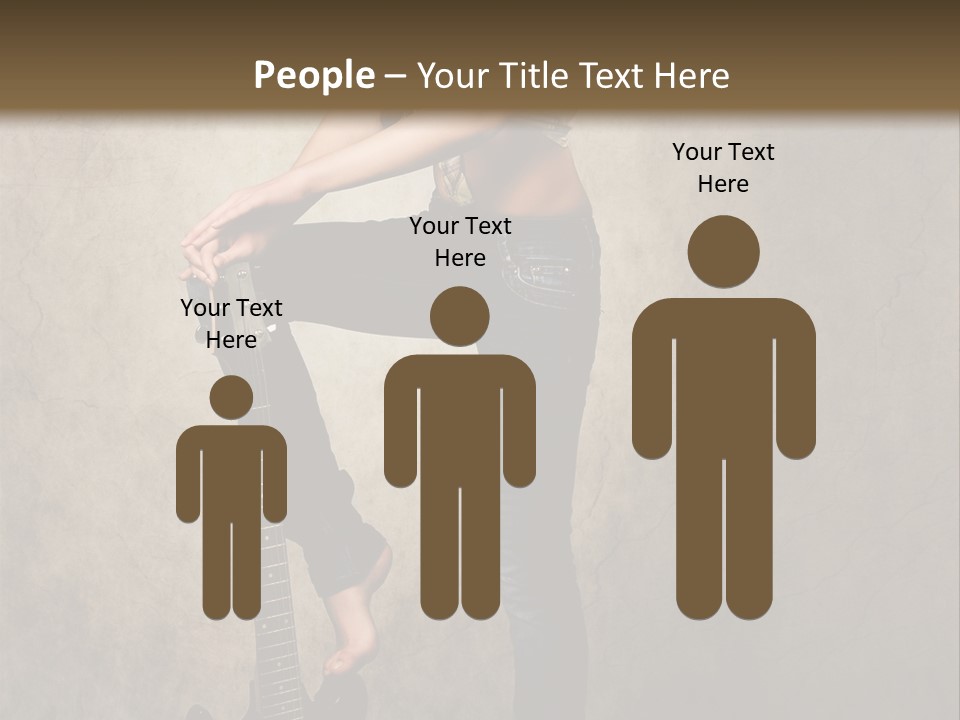 Girl With Guitar PowerPoint Template