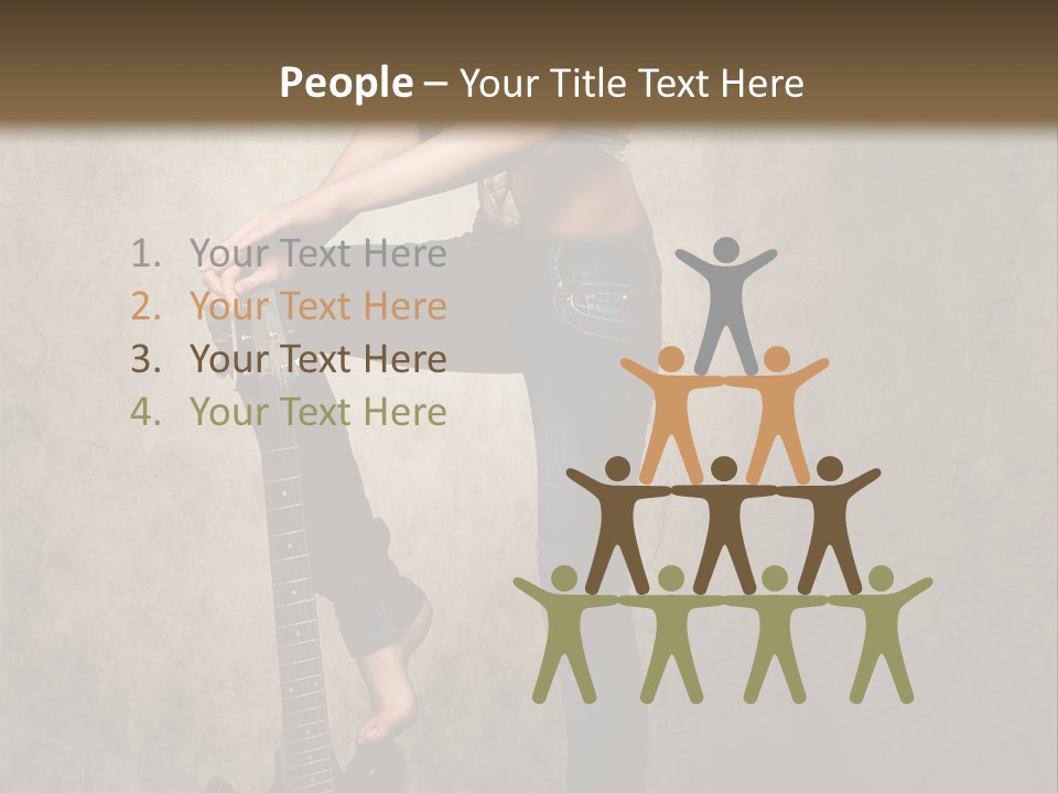 Girl With Guitar PowerPoint Template