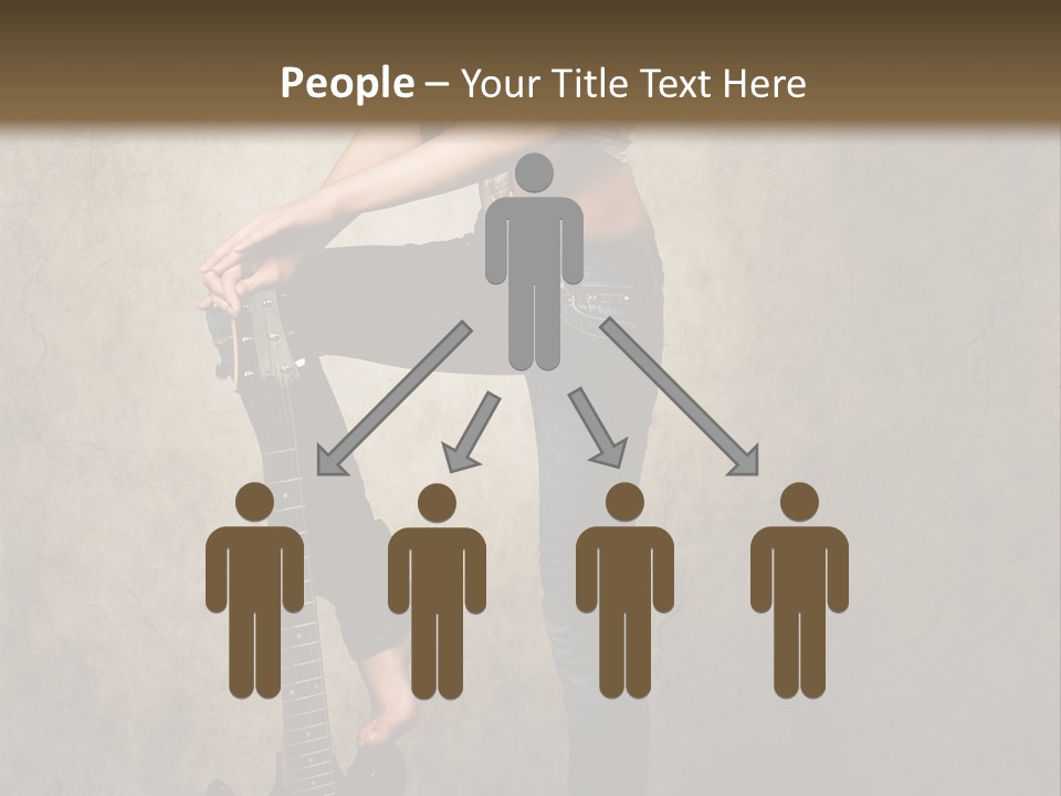 Girl With Guitar PowerPoint Template