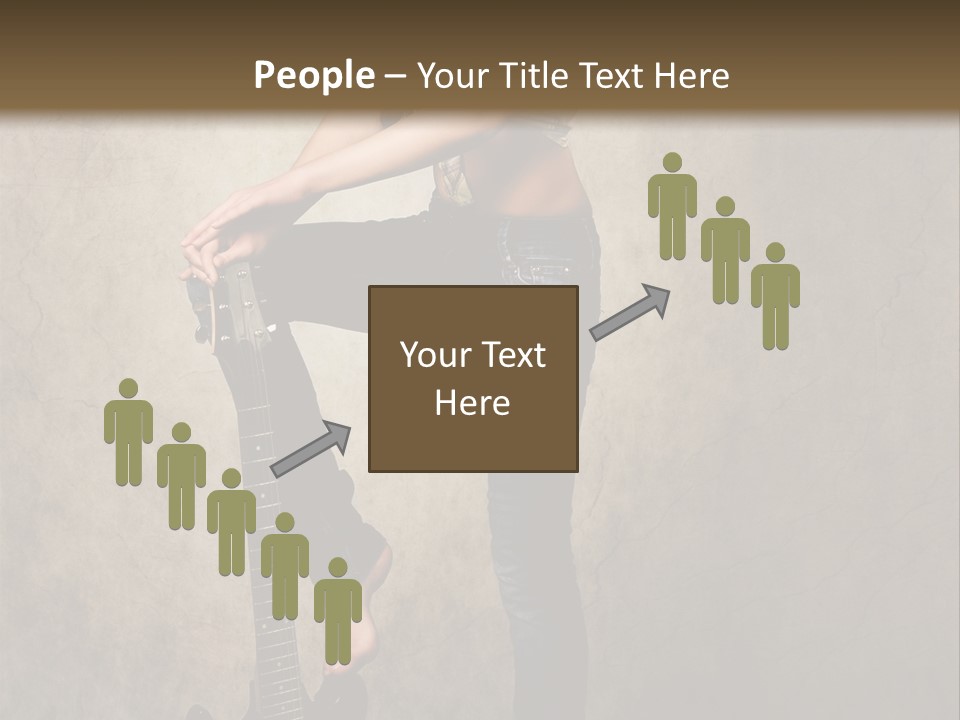 Girl With Guitar PowerPoint Template