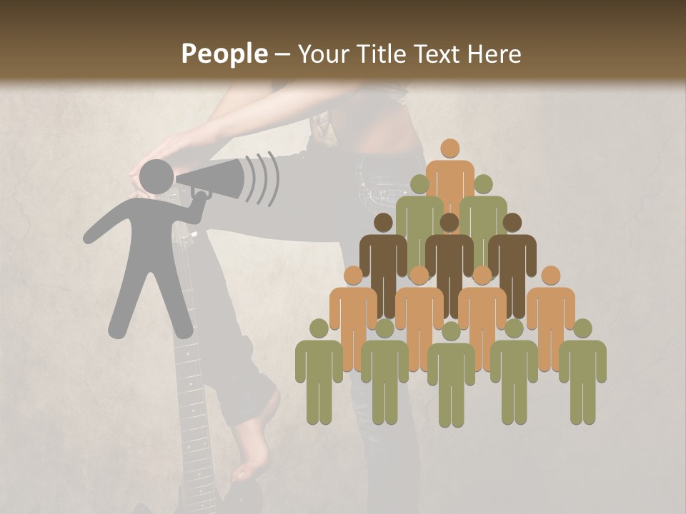 Girl With Guitar PowerPoint Template