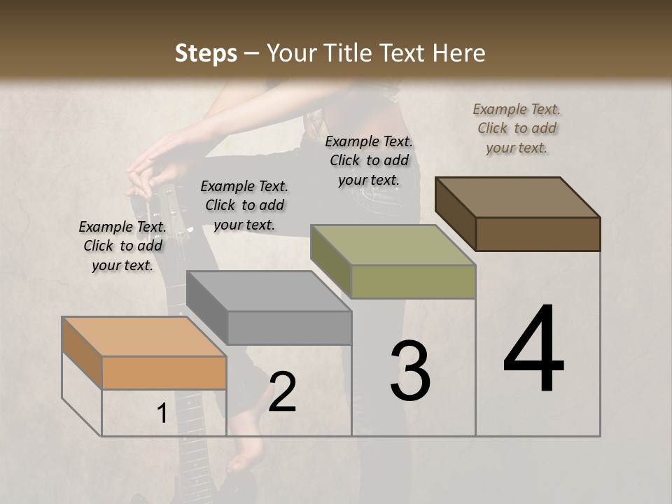 Girl With Guitar PowerPoint Template