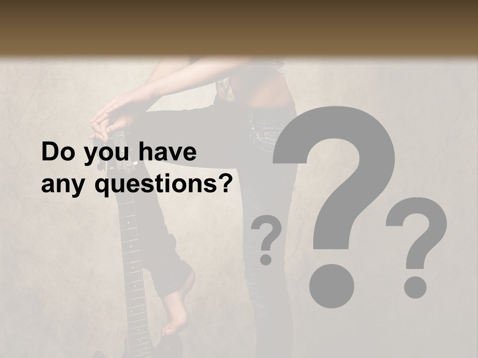 Girl With Guitar PowerPoint Template