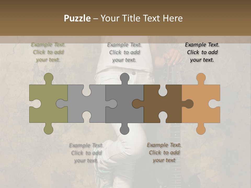 Girl With Guitar PowerPoint Template