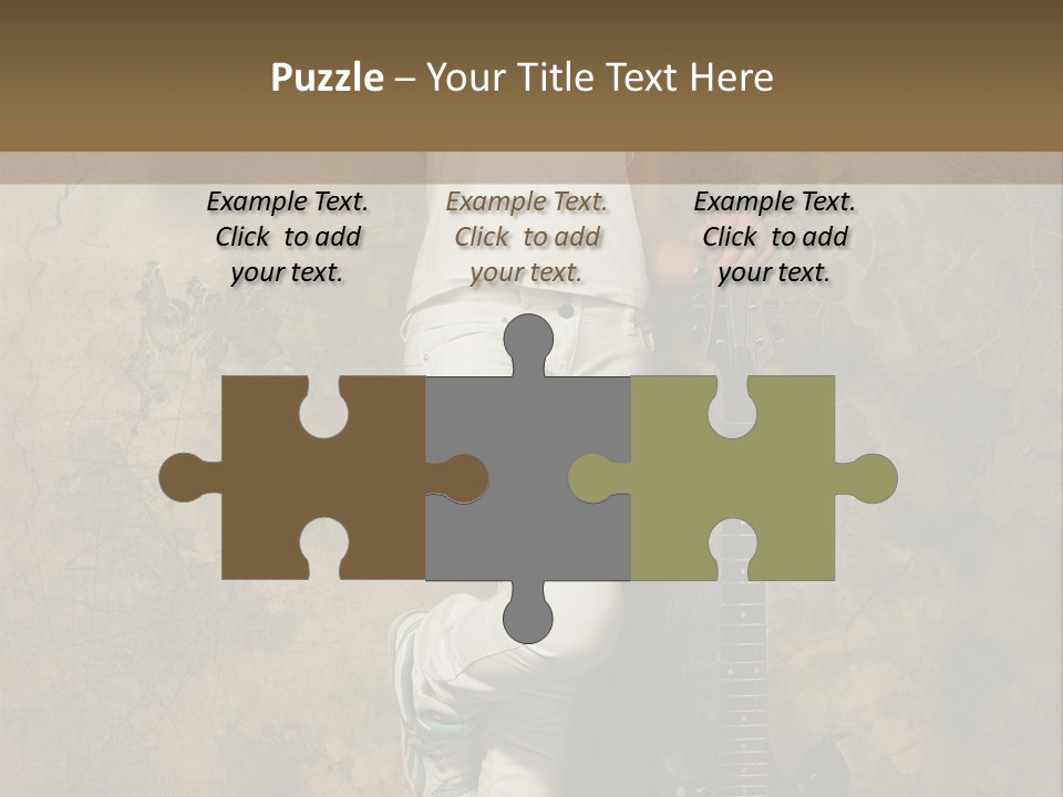 Girl With Guitar PowerPoint Template