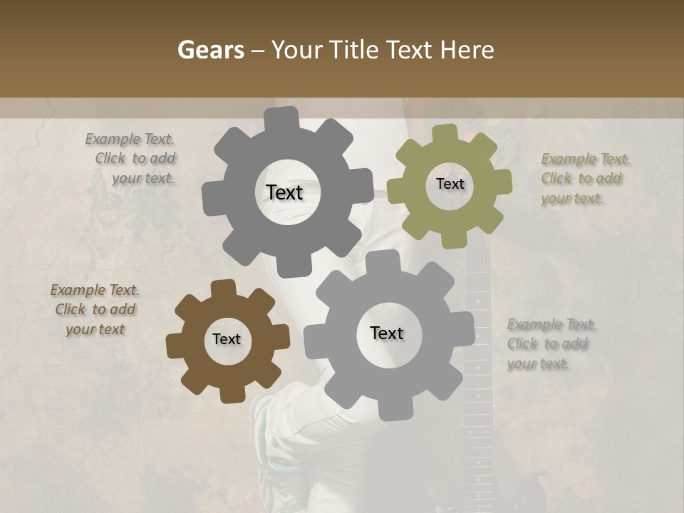 Girl With Guitar PowerPoint Template