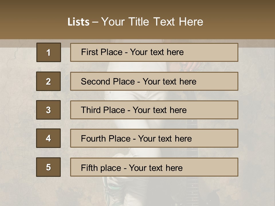 Girl With Guitar PowerPoint Template