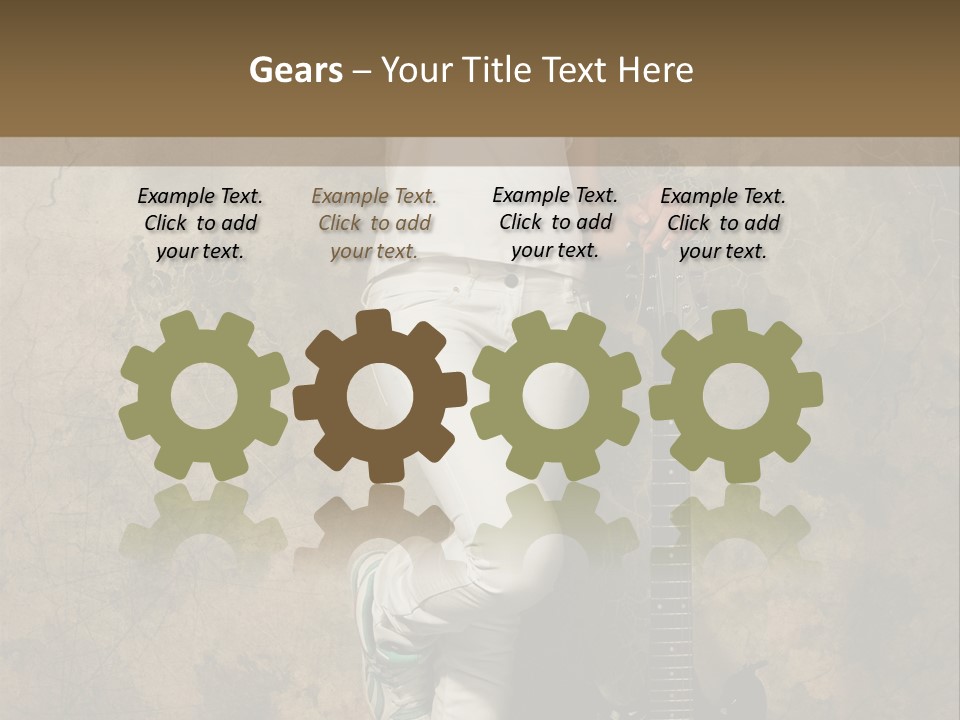 Girl With Guitar PowerPoint Template