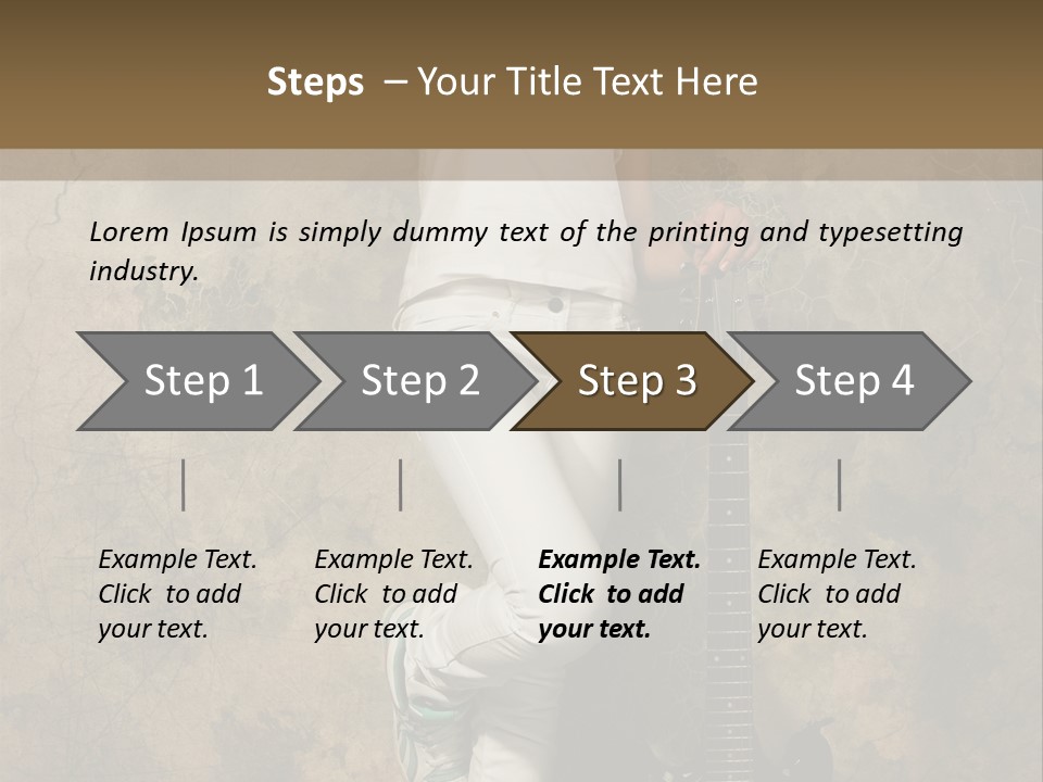 Girl With Guitar PowerPoint Template