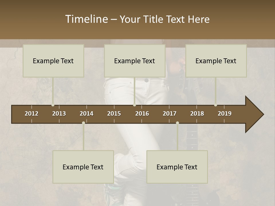 Girl With Guitar PowerPoint Template