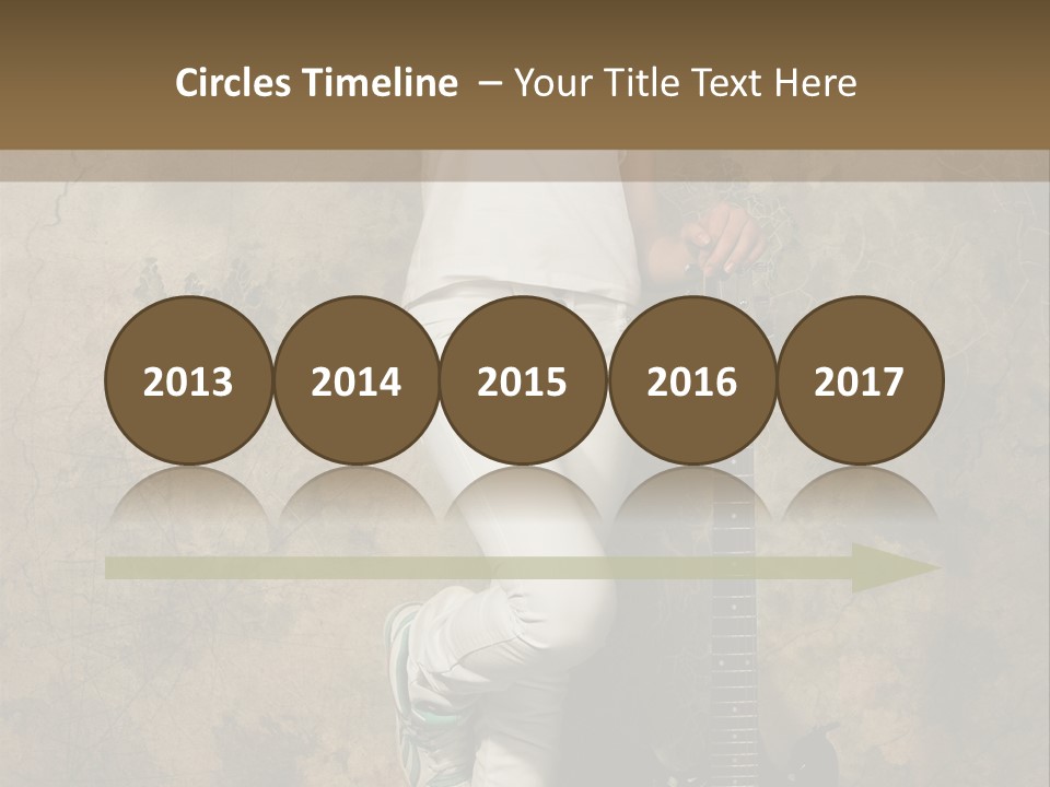 Girl With Guitar PowerPoint Template