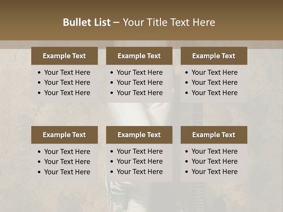 Girl With Guitar PowerPoint Template