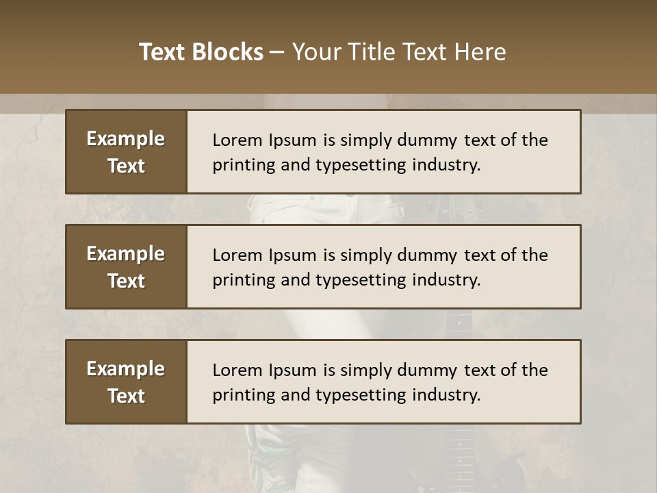 Girl With Guitar PowerPoint Template