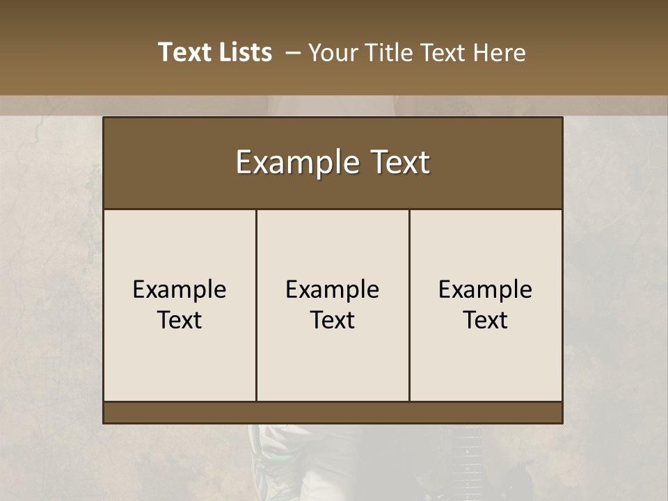 Girl With Guitar PowerPoint Template