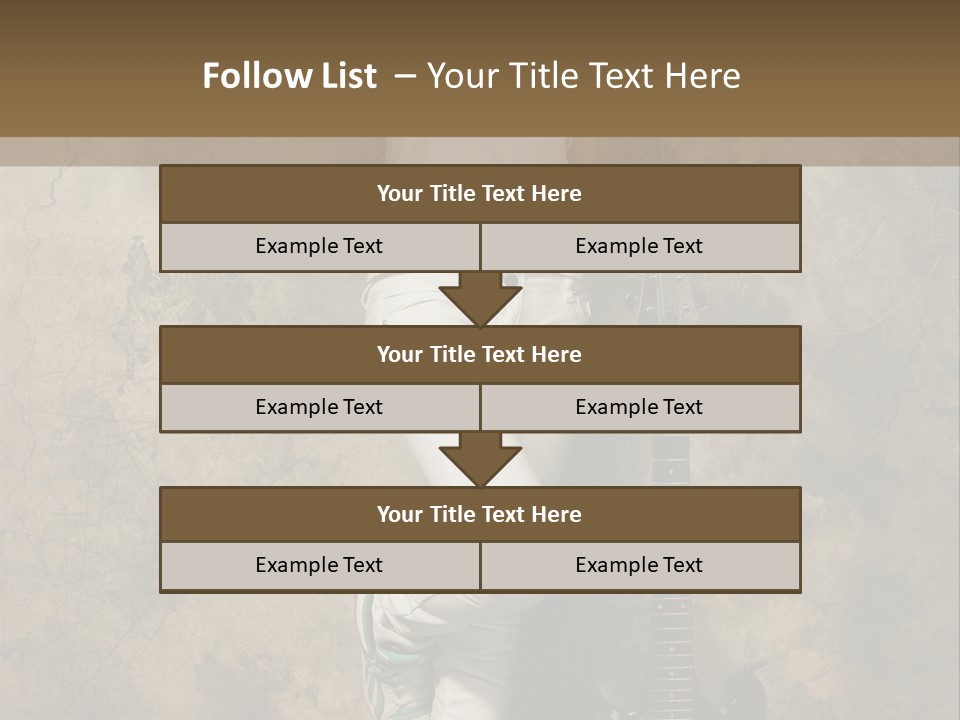 Girl With Guitar PowerPoint Template