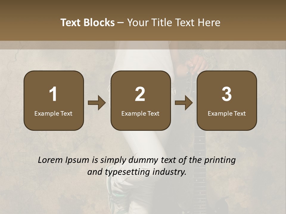 Girl With Guitar PowerPoint Template