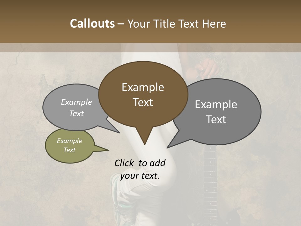 Girl With Guitar PowerPoint Template