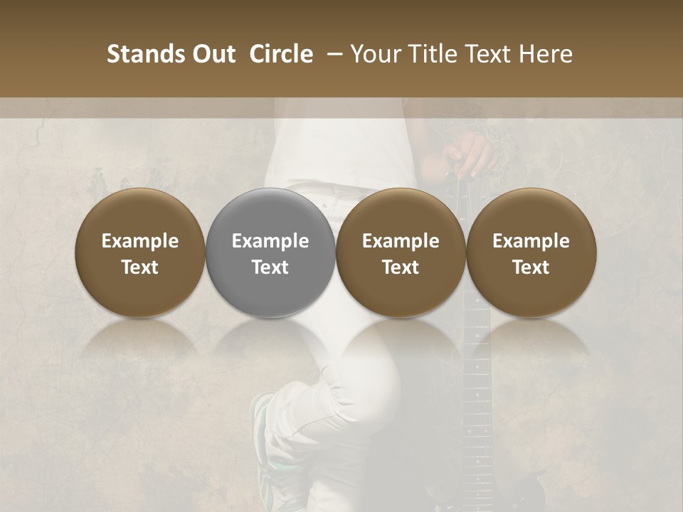 Girl With Guitar PowerPoint Template