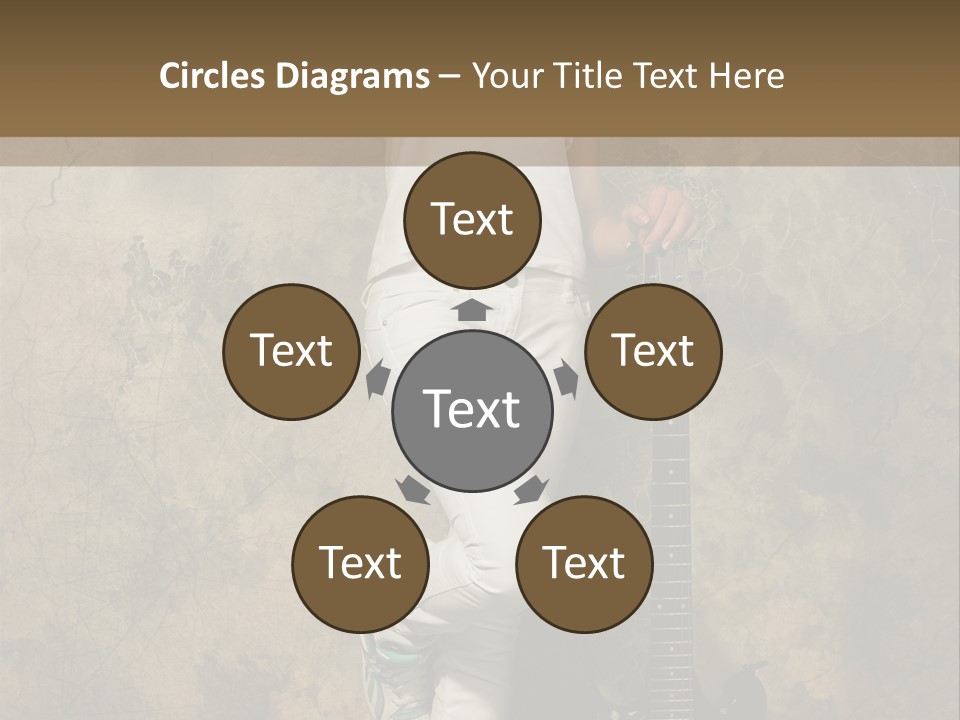 Girl With Guitar PowerPoint Template