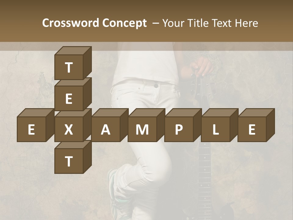 Girl With Guitar PowerPoint Template