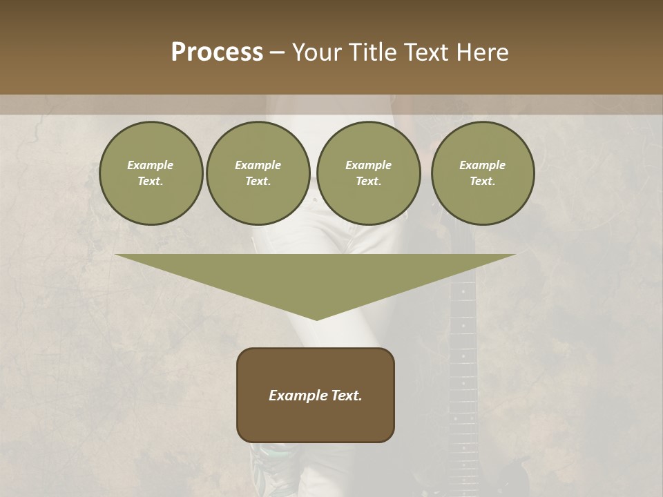 Girl With Guitar PowerPoint Template