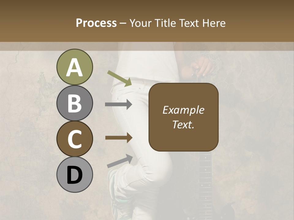 Girl With Guitar PowerPoint Template