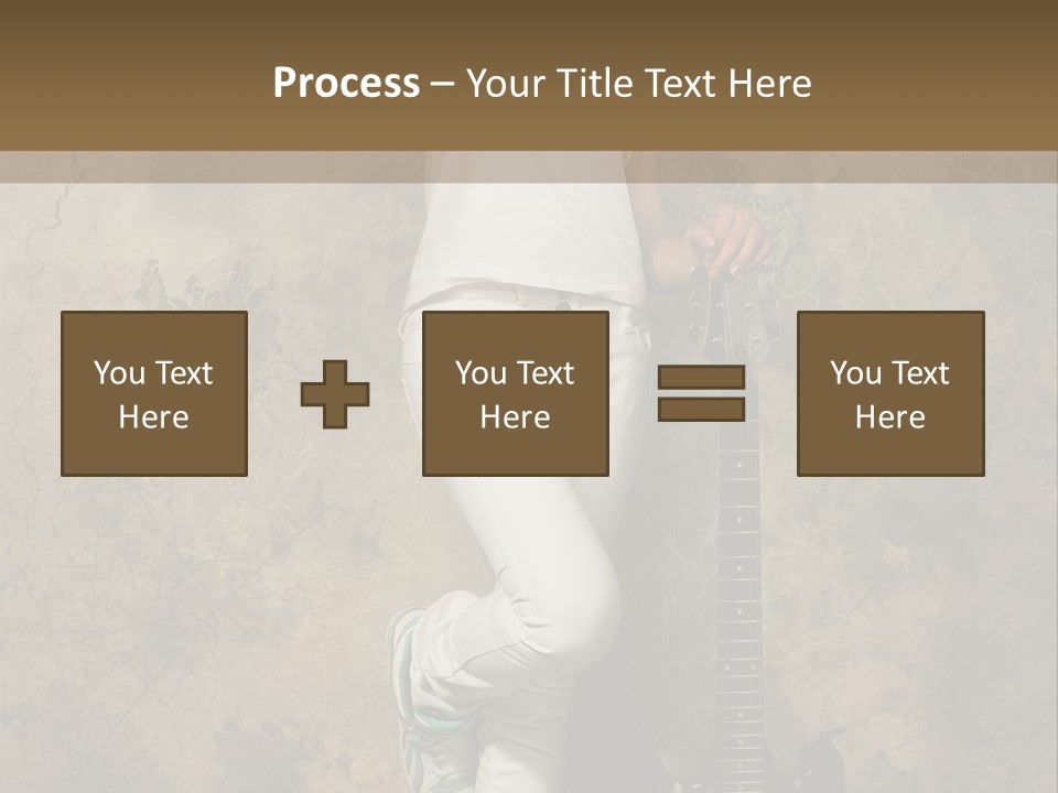 Girl With Guitar PowerPoint Template