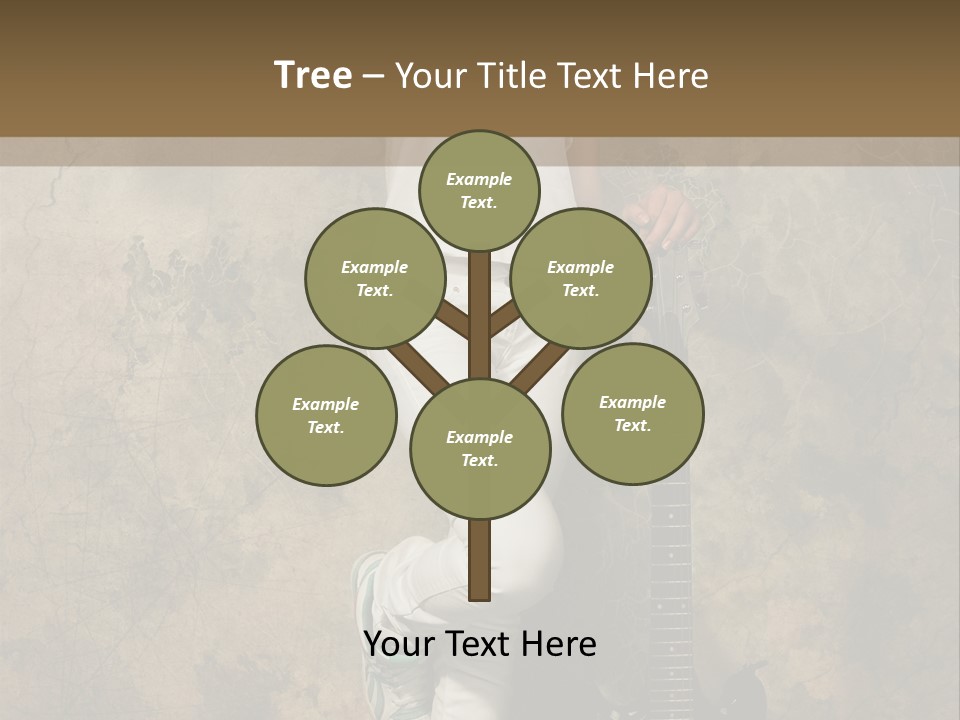 Girl With Guitar PowerPoint Template