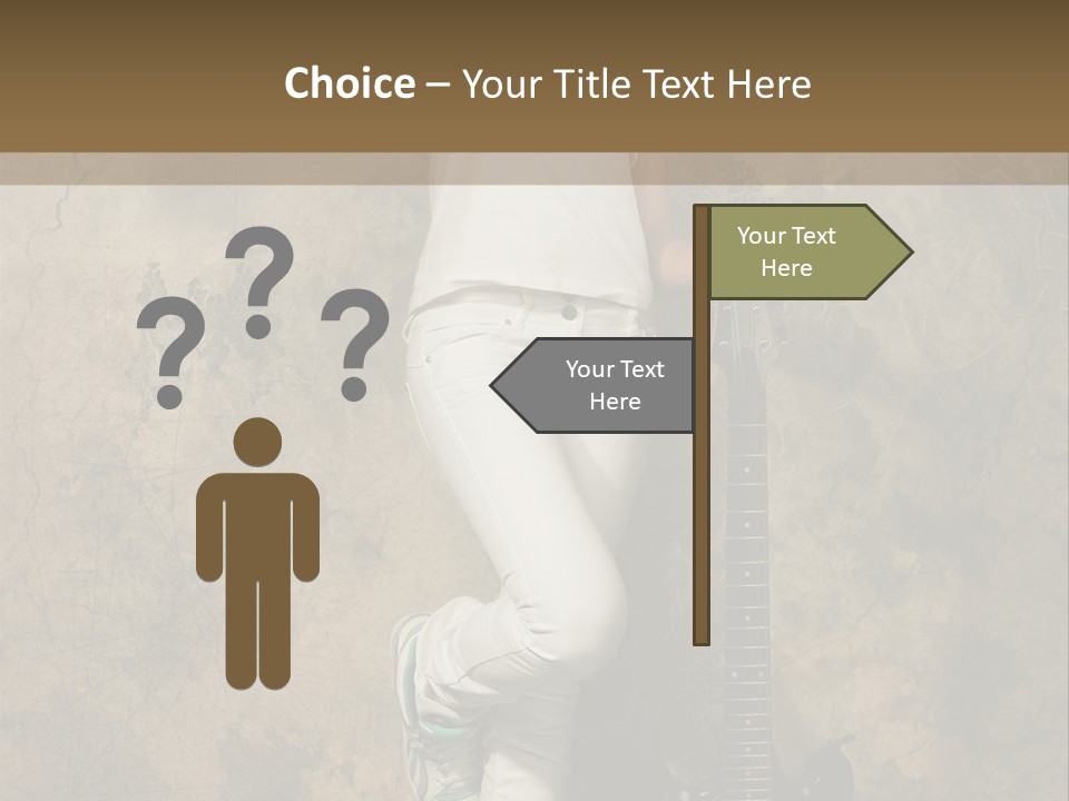 Girl With Guitar PowerPoint Template